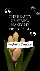 Quote About Heart And Spring With Flowers
