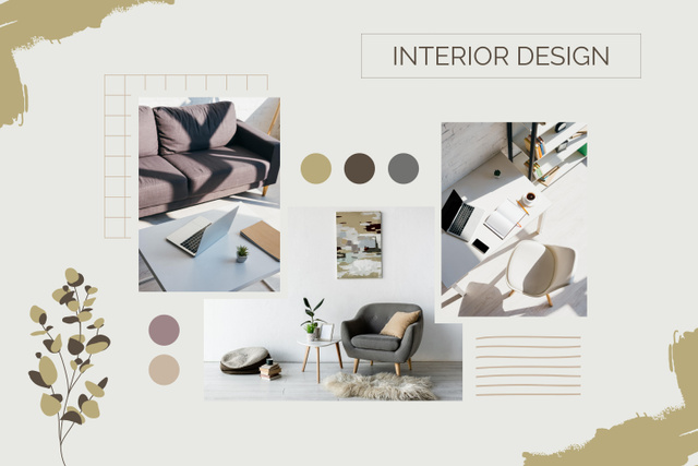 Bright And Colorful Interior Design By Architects Mood Board Design Template