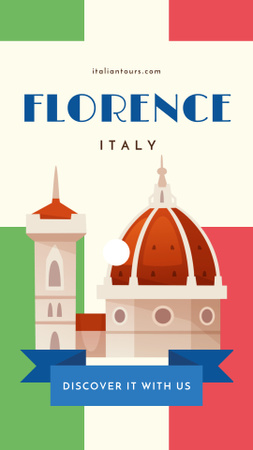cestovní místa florencie Instagram Story Šablona návrhu