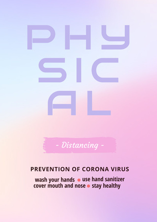 Poster on Physical Distancing during Pandemic Poster Tasarım Şablonu