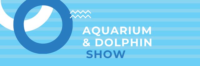 Aquarium & Dolphin show Announcement Email header Πρότυπο σχεδίασης