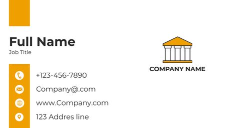 Modern építőipari cégvezető profiladatok Business Card US tervezősablon