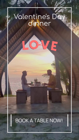Ontwerpsjabloon van TikTok Video van Tafel Voor Diner Valentijnsdag