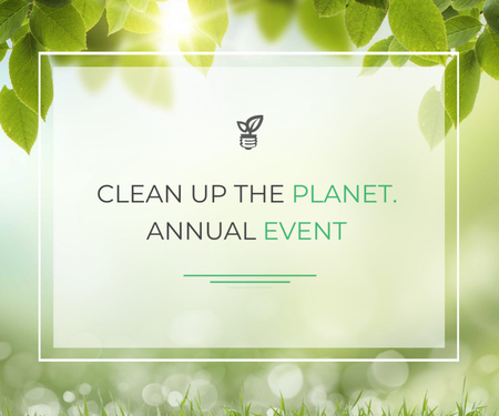 Každoroční ekologická událost do Day of Planet Medium Rectangle Šablona návrhu