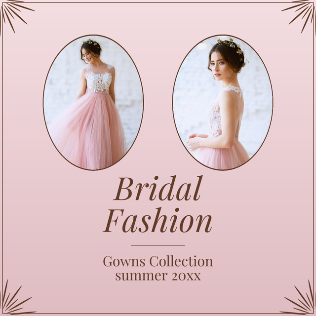 Summer Collection of Wedding Dresses Instagram Design Template