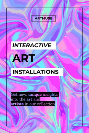 Interactive Art Installations Flyer 4x6in Modelo de Design