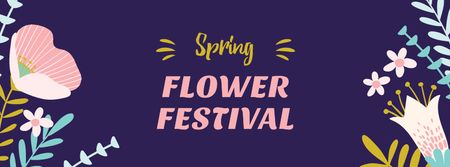 Platilla de diseño Spring Flower Festival Announcement Facebook cover