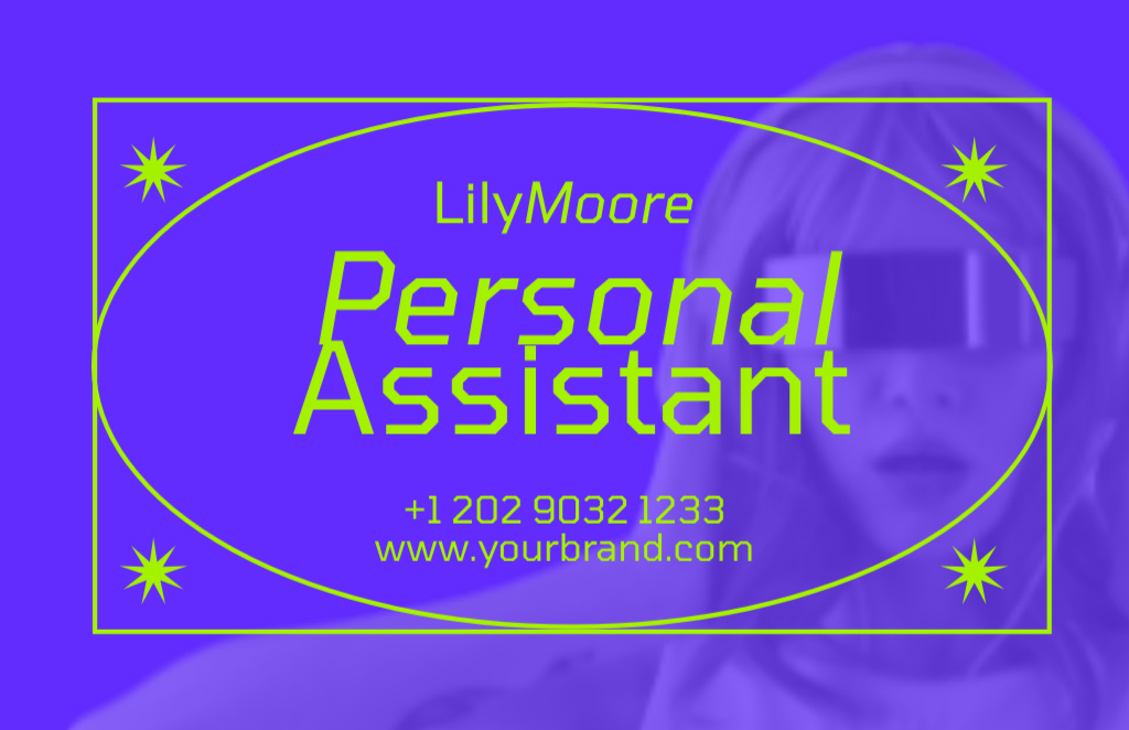 Template di design Personal Assistant Service Offering Business Card 85x55mm