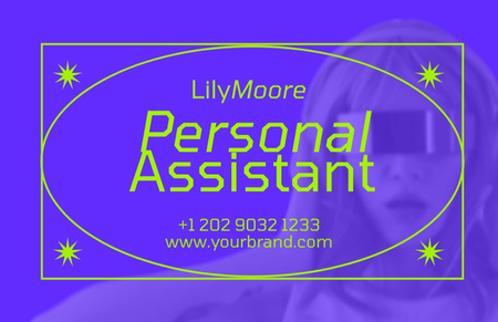 Personal Assistant Service Offering Business Card 85x55mm Design Template