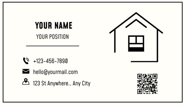 House Maintenance and Construction Services Business Card US Πρότυπο σχεδίασης