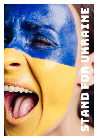 Stand with Ukraine Flyer A6 Design Template