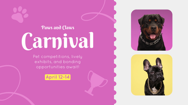 Designvorlage Amusing Carnival For Pet Owners And Furry Companions für Full HD video