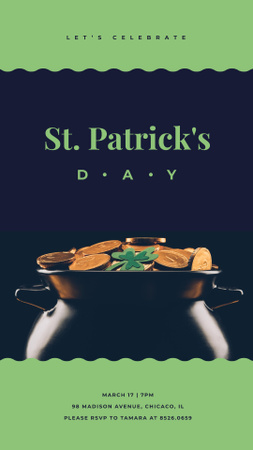 Designvorlage Saint Patrick's Day attributes für Instagram Story