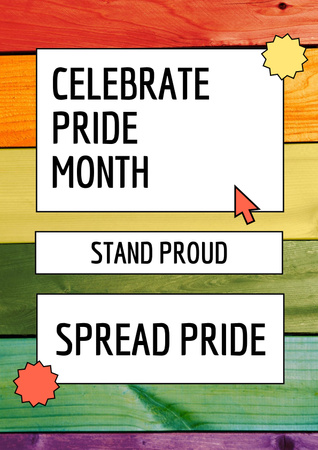 Inspirational Phrase about Pride Poster Modelo de Design