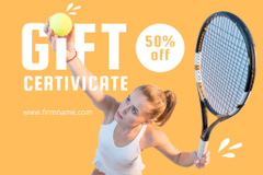 Sport Store Ad with Beautiful Female Tennis Player
