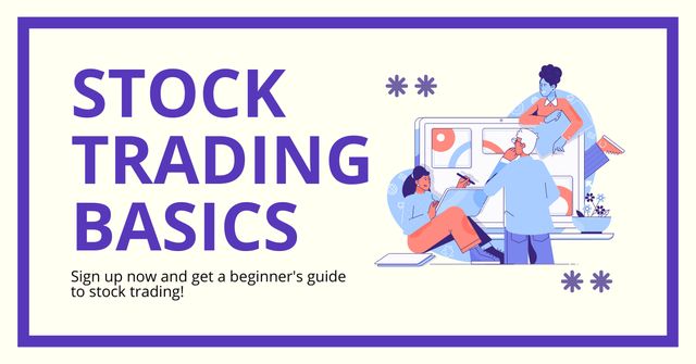 Aspiring Traders Learn Basics of Stock Trading Facebook AD – шаблон для дизайну
