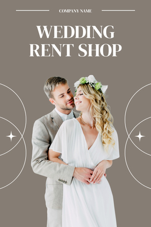 Wedding Rental Shop for Couples Pinterest Design Template