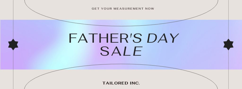 Father's Day Sale on Gradient Facebook cover Tasarım Şablonu