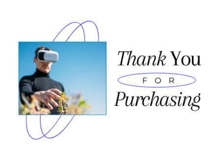 Man in Virtual Reality Glasses Card Tasarım Şablonu