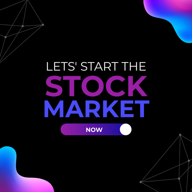 Smooth Start on Stock Trading Animated Postデザインテンプレート