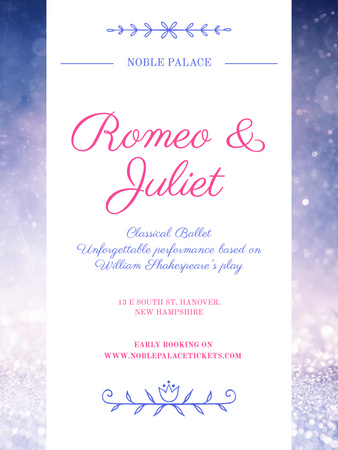 Szablon projektu Romeo and Juliet ballet performance announcement Poster US