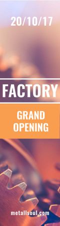Factory grand opening banner Skyscraper – шаблон для дизайну