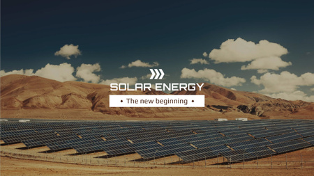 Green Energy Solar Panels in Desert Youtube Design Template