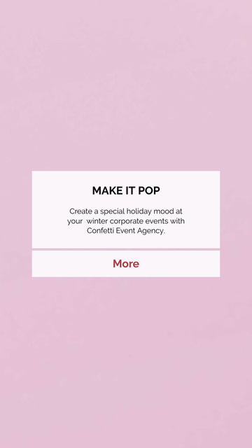 Event Agency ad with Confetti Instagram Story Πρότυπο σχεδίασης