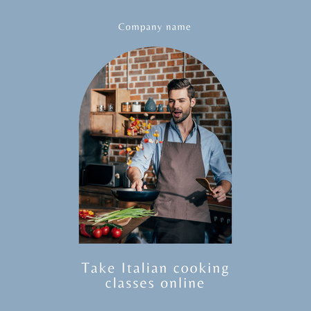 Italian Cooking Classes Ad Instagram Modelo de Design