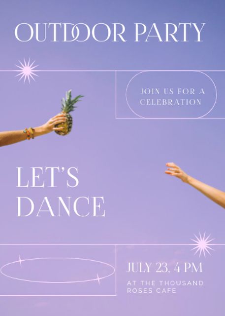 Summer Party Announcement Invitation – шаблон для дизайну