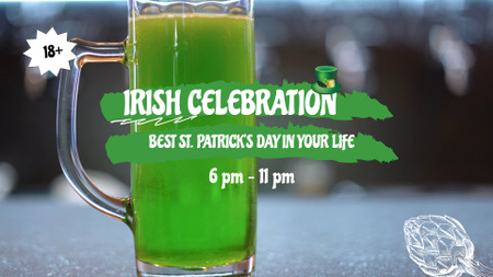 Patrick’s Day Celebration With Beverages Full HD video Design Template
