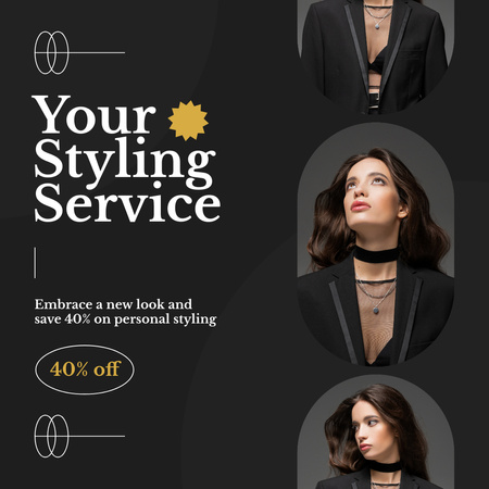 Modèle de visuel Votre service de coiffure - Instagram