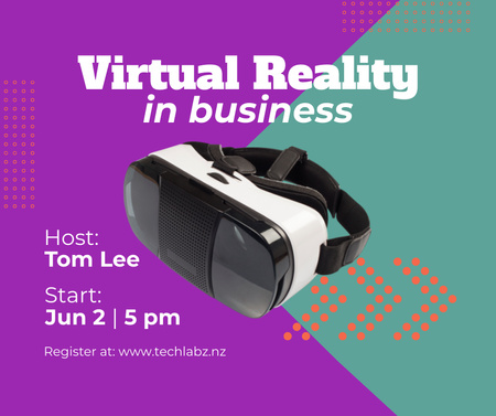 Virtual Reality in Business  Facebook Design Template