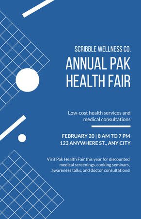 Annual Health and Wellness Fair Announcement Flyer 5.5x8.5in Design Template