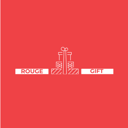 Template di design Pila di regali in rosso Logo