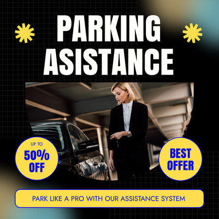 Pro Parking Assistance System Instagram tervezősablon