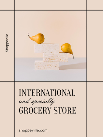Grocery Shop Ad Poster 36x48in Design Template