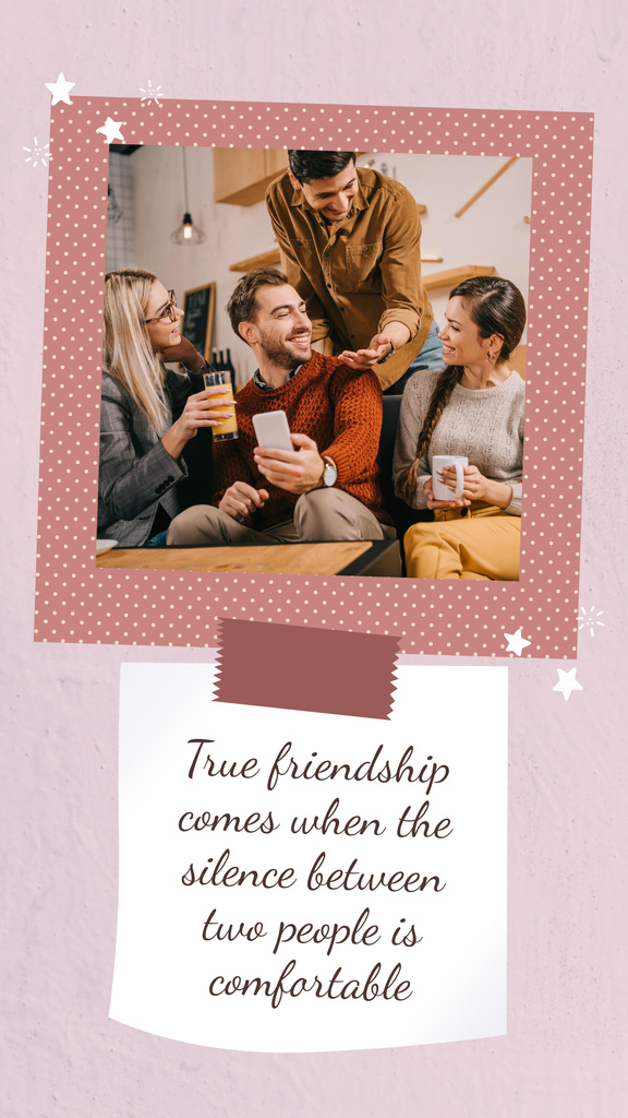 Citation about Friendship Instagram Story Πρότυπο σχεδίασης