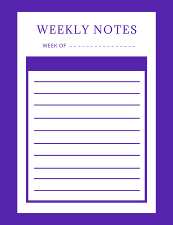 Business Weekly Planner in Blue Notepad 107x139mm Design Template