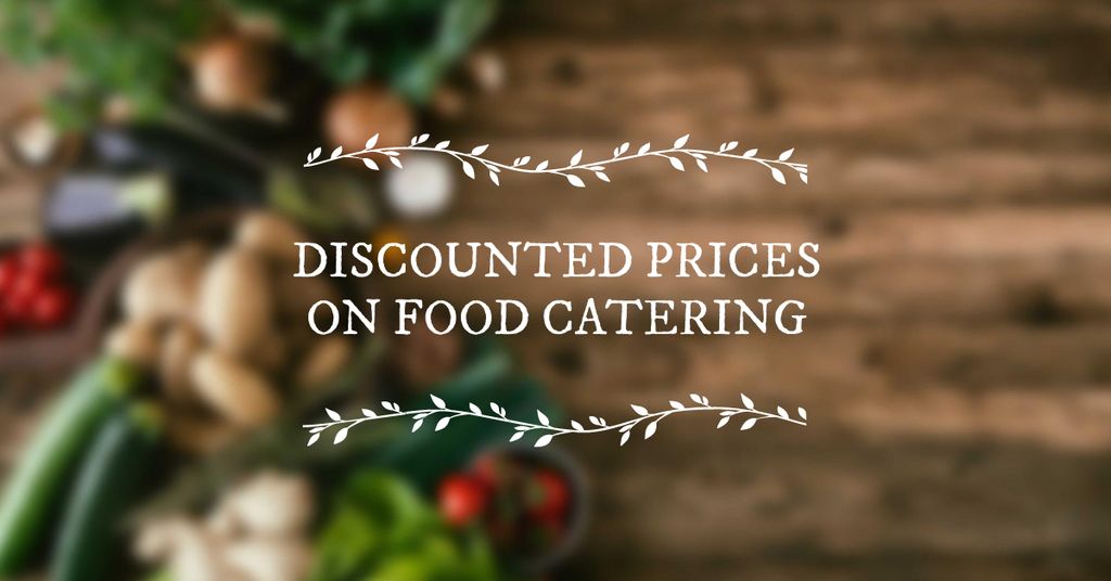 Designvorlage Catering Service Vegetables on table für Facebook AD