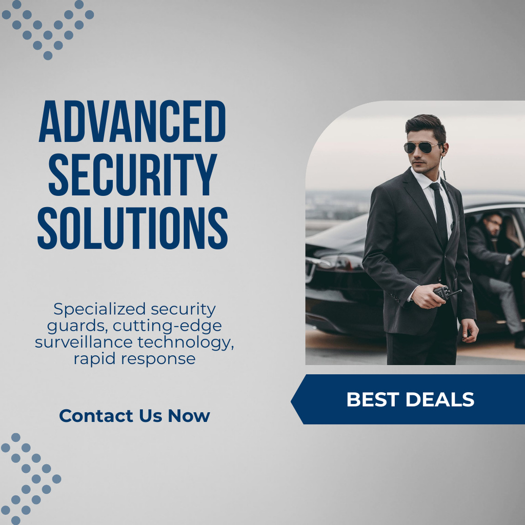 Best Deals of Security Solutions Instagram AD Šablona návrhu