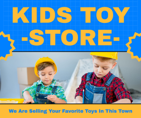 Ontwerpsjabloon van Facebook van Verkoop van het beste kinderspeelgoed in de stad