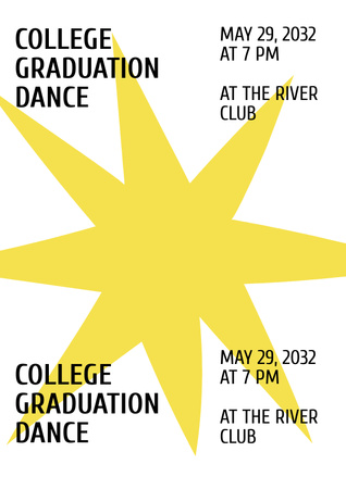 Graduation Party Event Announcement Poster Design Template
