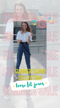Summer Denim Collection And Jeans Offer TikTok Video Design Template