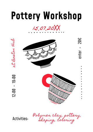 Pottery Workshop Ads Poster tervezősablon