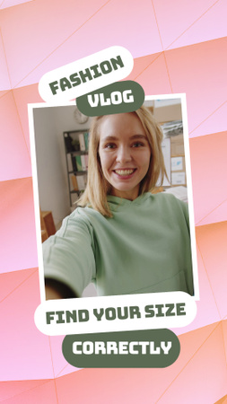 Fashion Stylist Vlog With Tips About Sizing Instagram Video Story Design Template