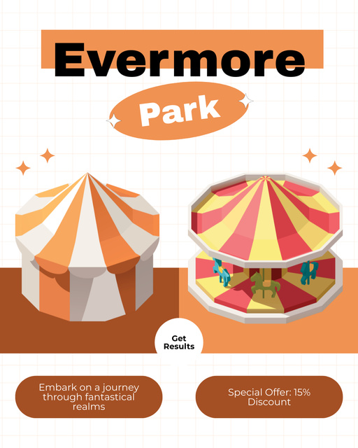Exciting Rides In Amusement Park At Special Price Instagram Post Vertical – шаблон для дизайну