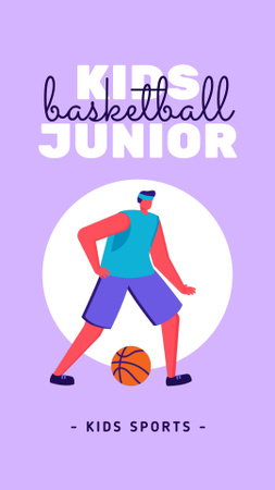Designvorlage angebot für basketball-unterricht für Instagram Video Story