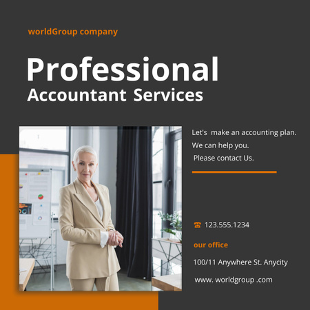Professional Accountant Services Offer Instagram Design Template