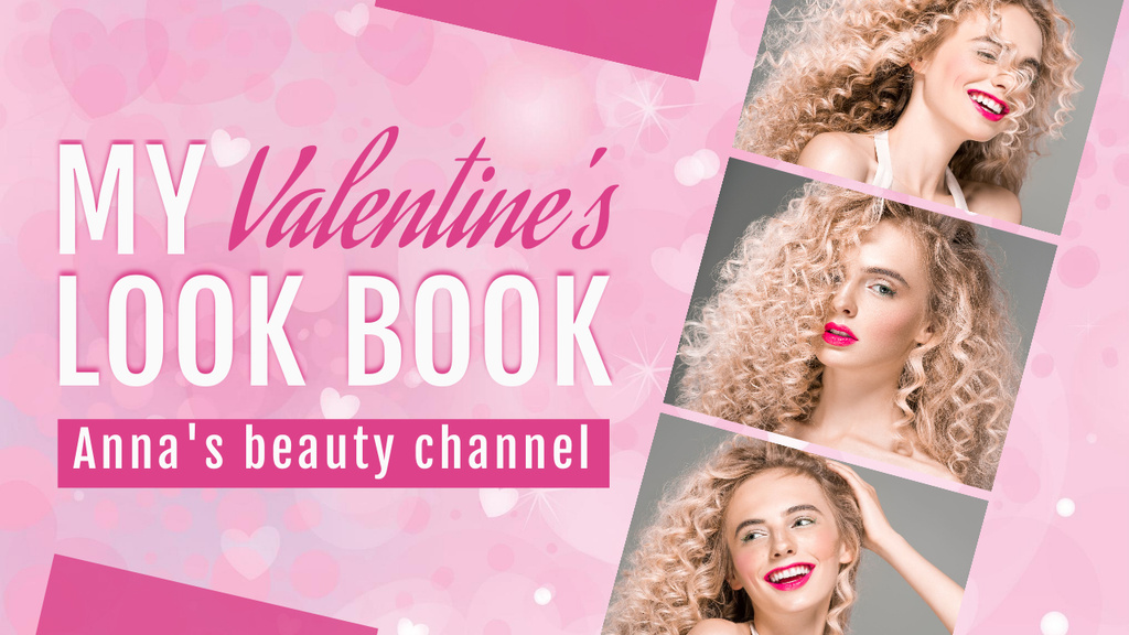 Women's Fashion Look Offer for Valentine's Day Youtube Thumbnail Design Template